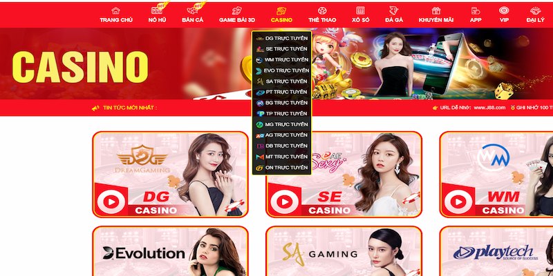 Casino J88 là sảnh cược được yêu thích hàng đầu 2024